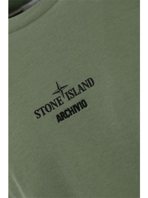 T-shirt 2100037 in cotone Archivio Sage STONE ISLAND | 2100037S0091V0055